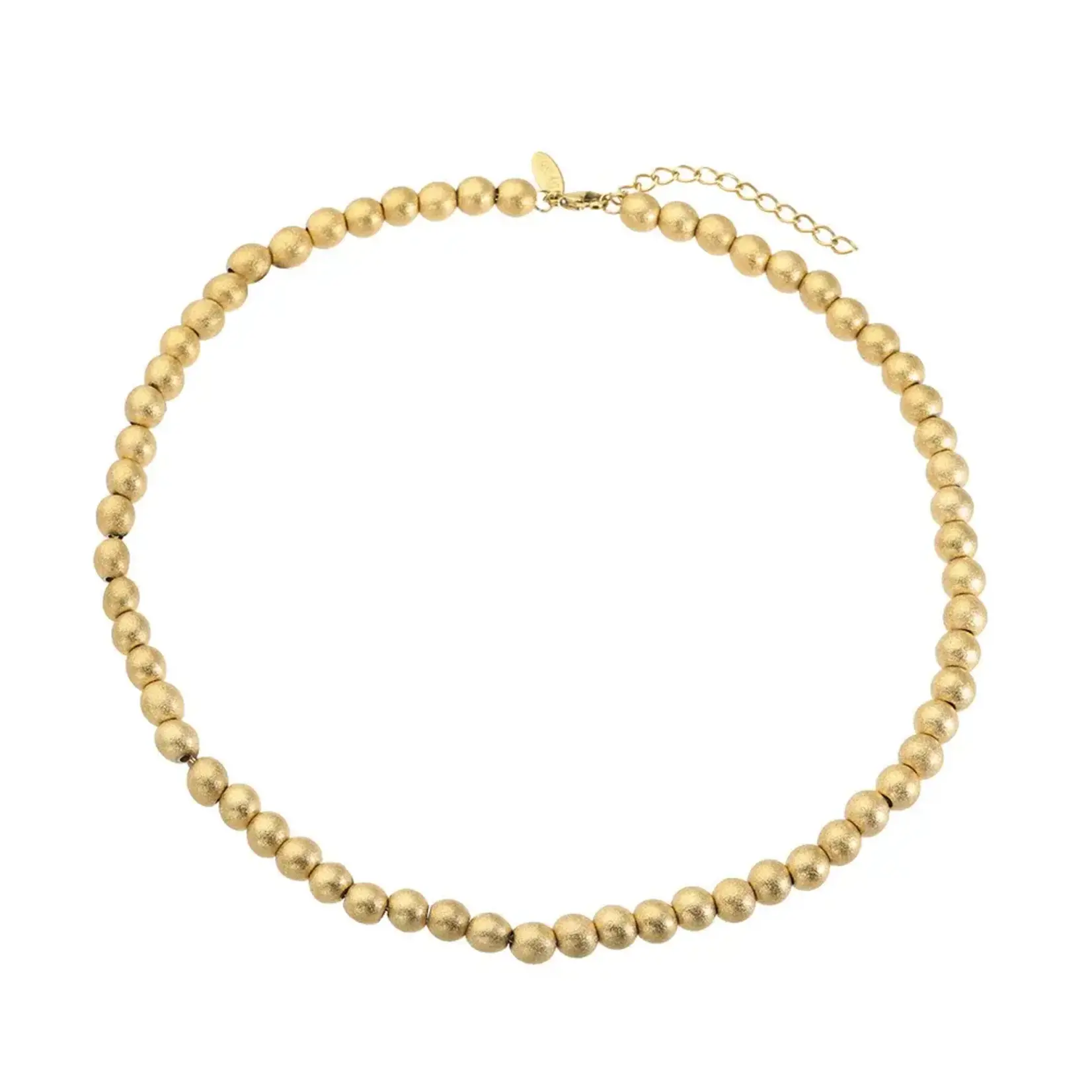 By Shir By Shir Ketting luxe kralen 8mm matt goud