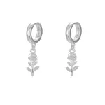 By Shir By Shir Oorbellen klein bedel rose sparkle - Zilver