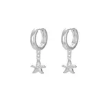 By Shir By Shir Oorbellen klein bedel sea star - Zilver