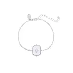 By Shir By Shir Armband edelstaal Monica Wit Zilver