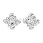 By Shir By Shir Oorbellen luxe Fleur Zilver