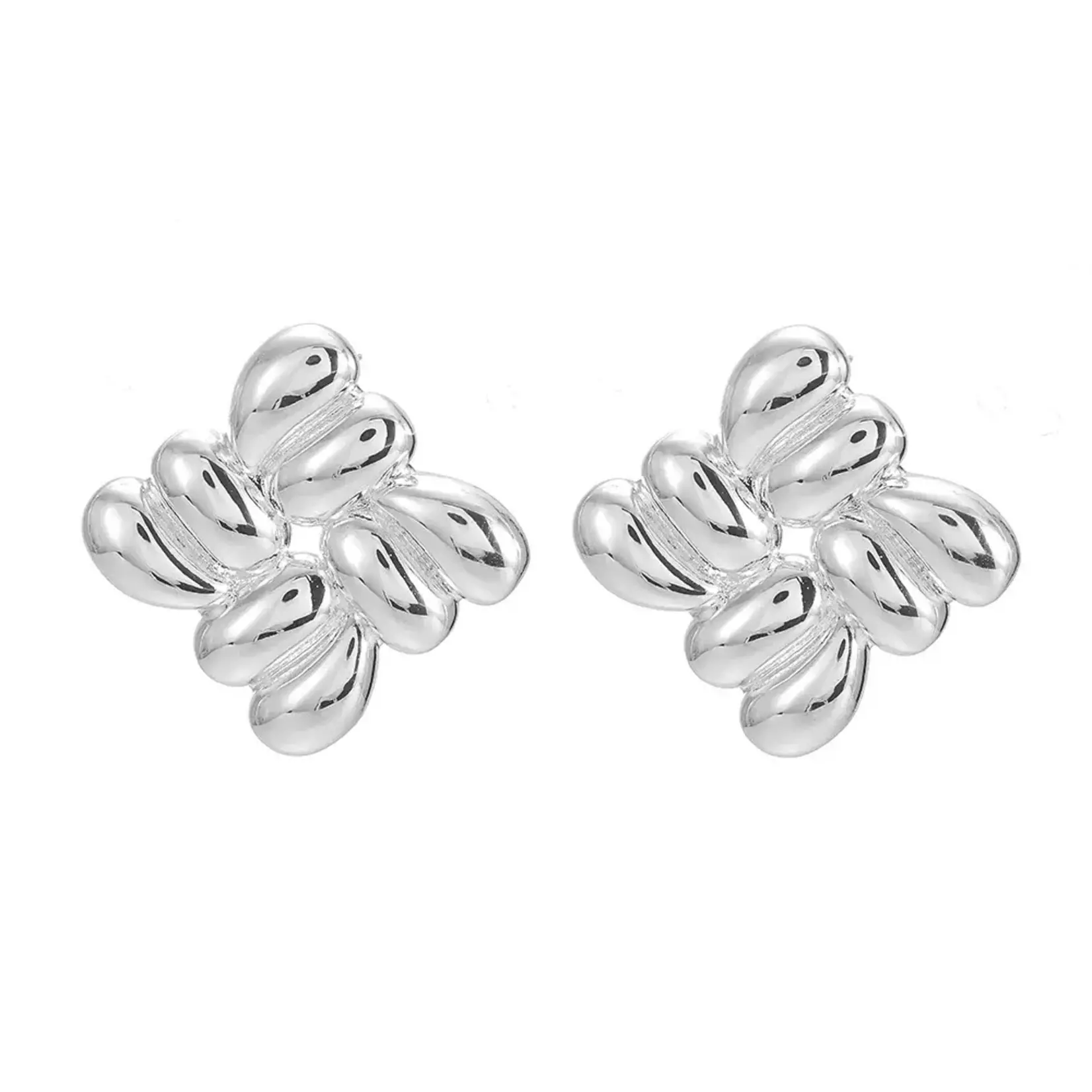 By Shir By Shir Oorbellen luxe Fleur Zilver