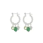 By Shir By Shir Oorbellen Luxe Mix Groen Zilver