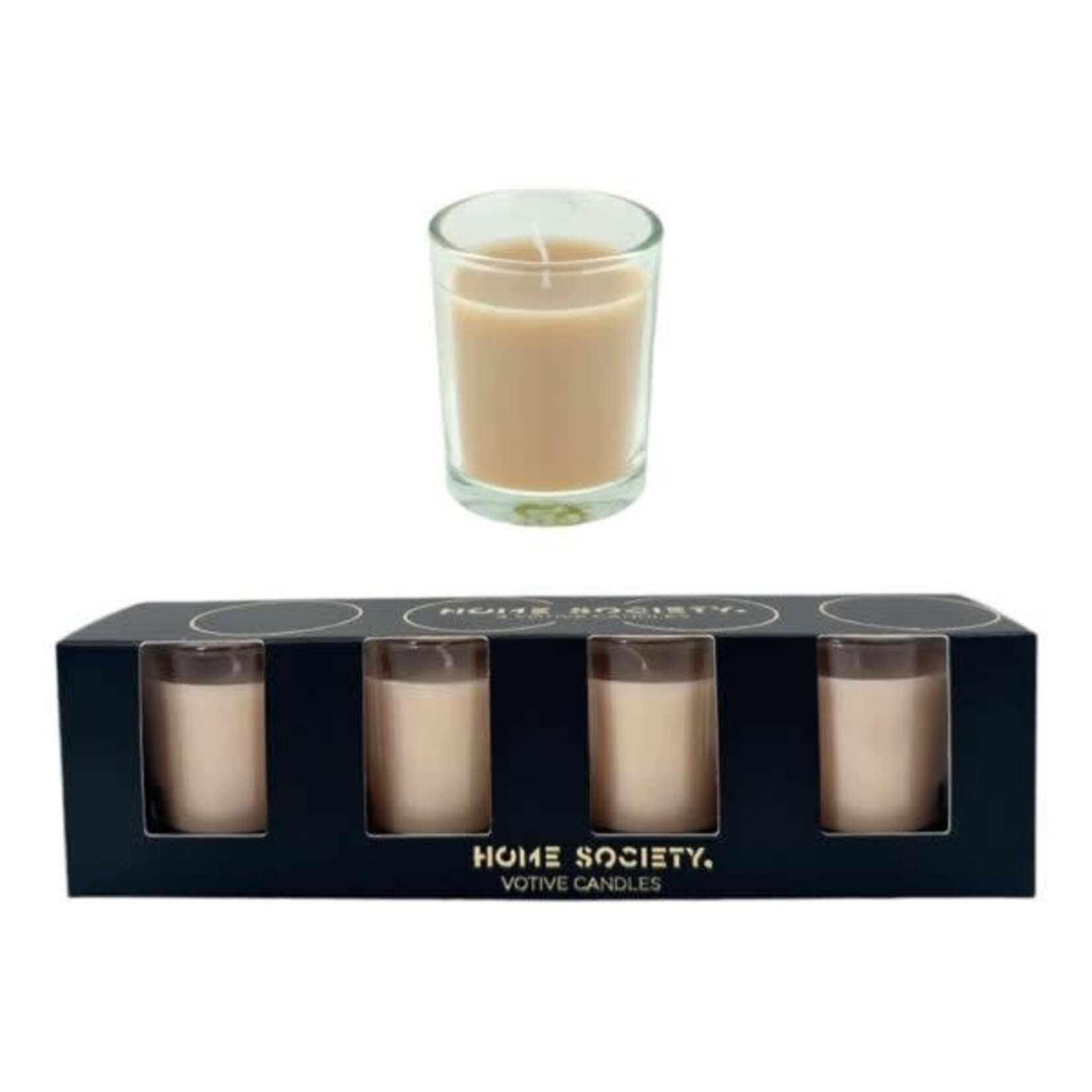 Home Society Votief Kaars L Taupe per stuk 10 branduren