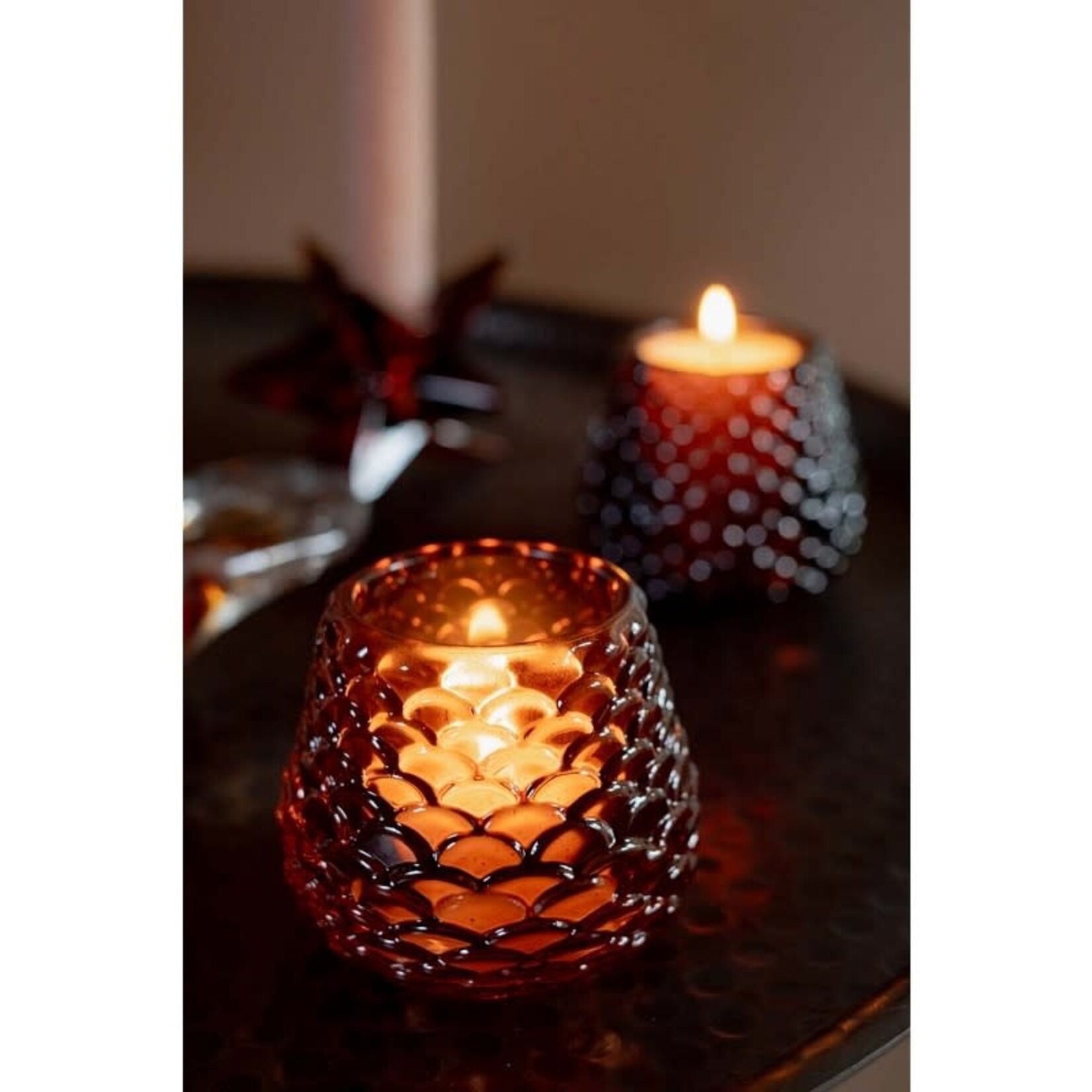Home Society Waxinehouder Ella Oranje L