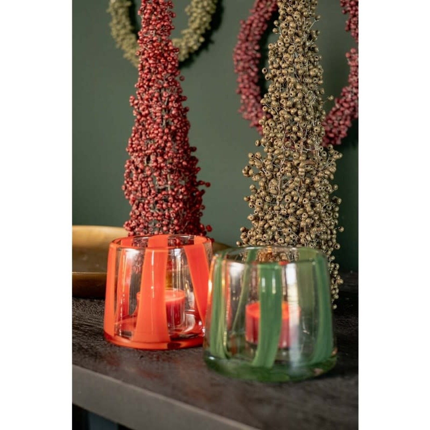Home Society Waxinehouder Twist Groen
