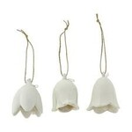 Home Society Ornament Lily L Ass Wit Porselein per stuk