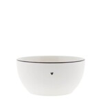 Bastion Collections Bowl White M/ edge Black 14x7 cm