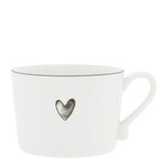 Bastion Collections Cup White/Watercolour Heart 10x8x7cm