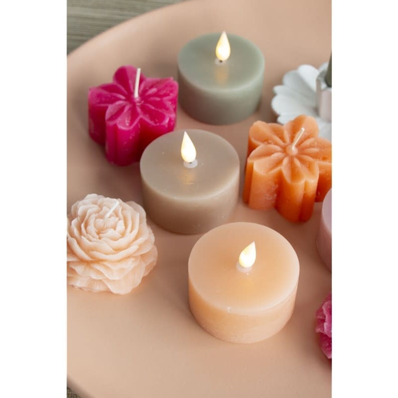 Home Society LED Kaars Mini Pillar Taupe