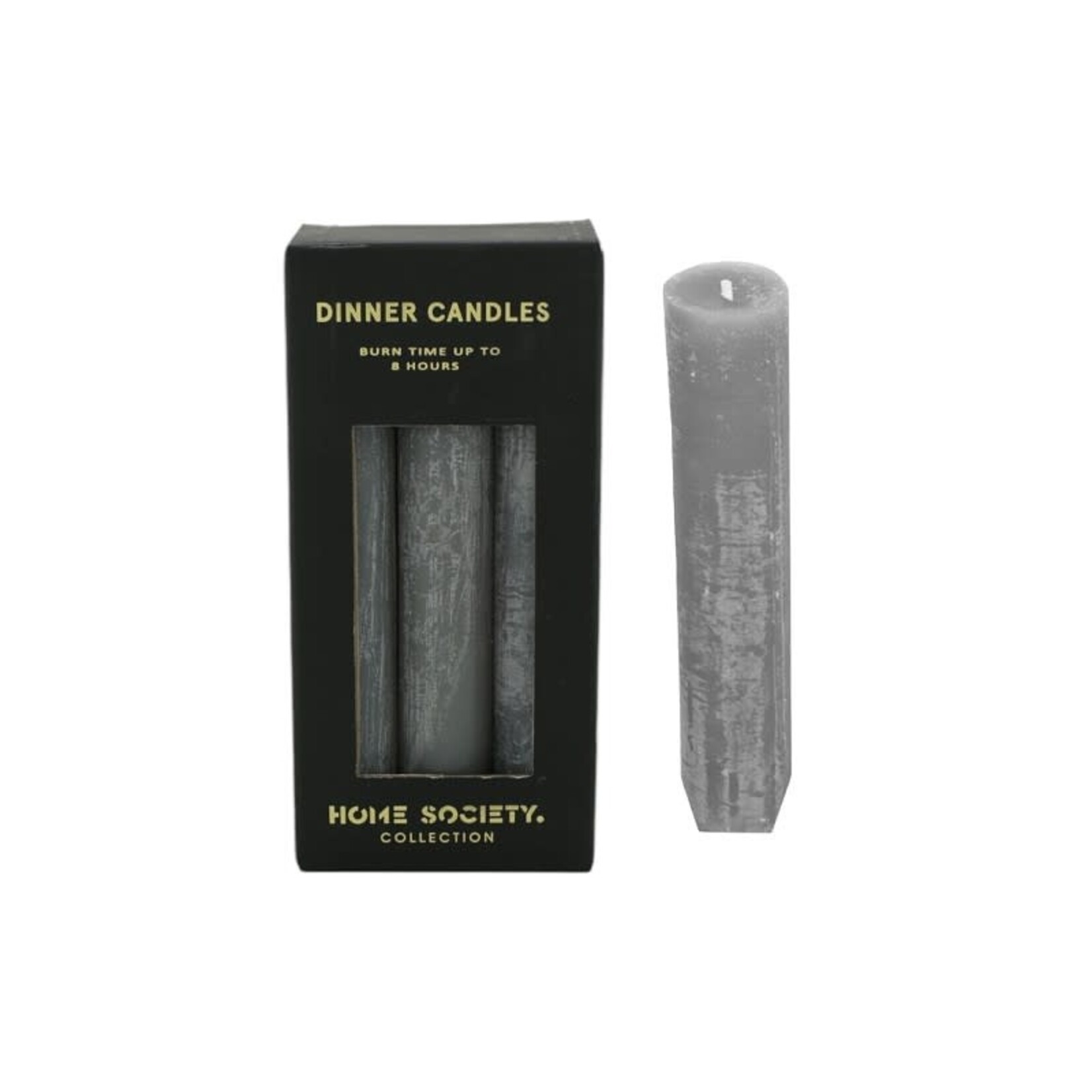 Home Society Dinner candle S set/6 grey