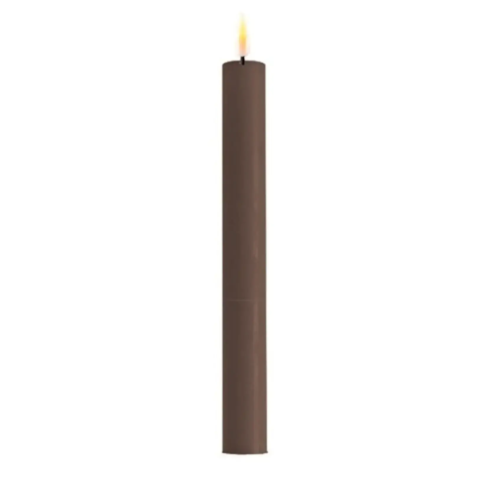 Deluxe Homeart Mocca vergrijsd LED Dinner Candle D 2,2 * 24cm per stuk