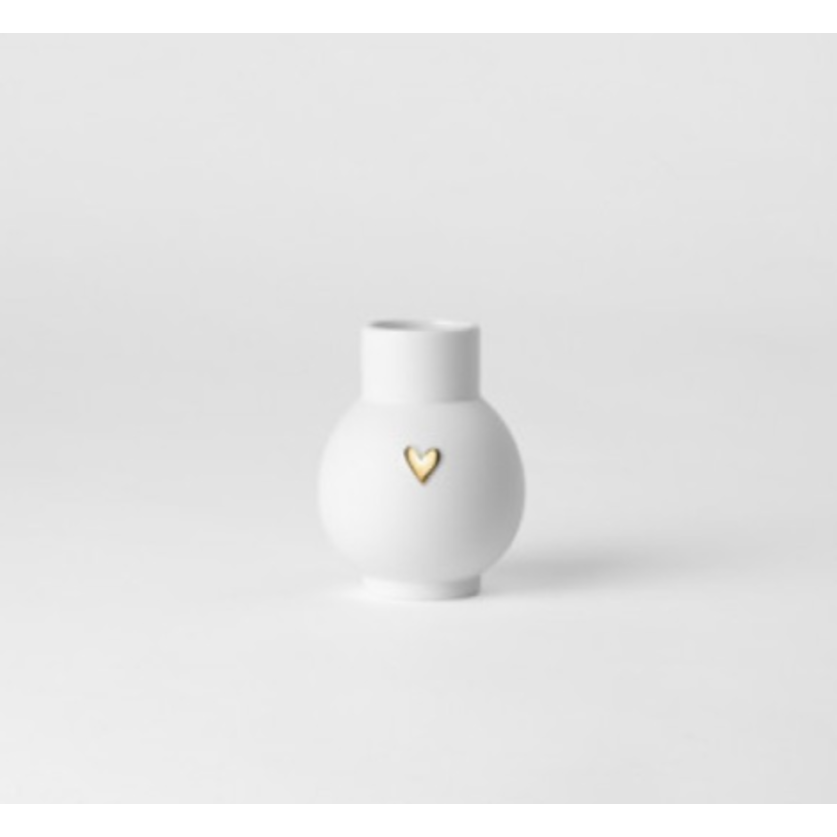 Räder Mini-Ballvase Heart Gold Dia: 6,7 cm H: 9cm