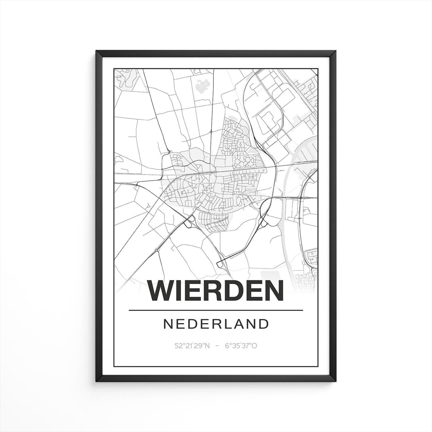 Studio 216 Plattegrond Wierden A4 (excl. lijst)
