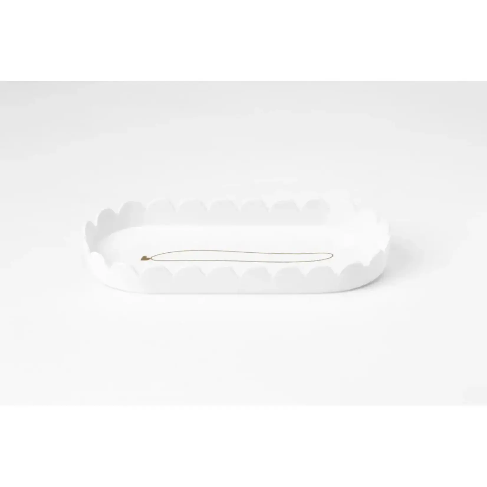 Räder Piece of Jewelry Tray  Porcelain Gold-chain L: 18cm W: 17,5cm H: 2cm