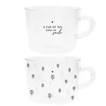 Bastion Collections Theeglas a cup of tea makes me smile