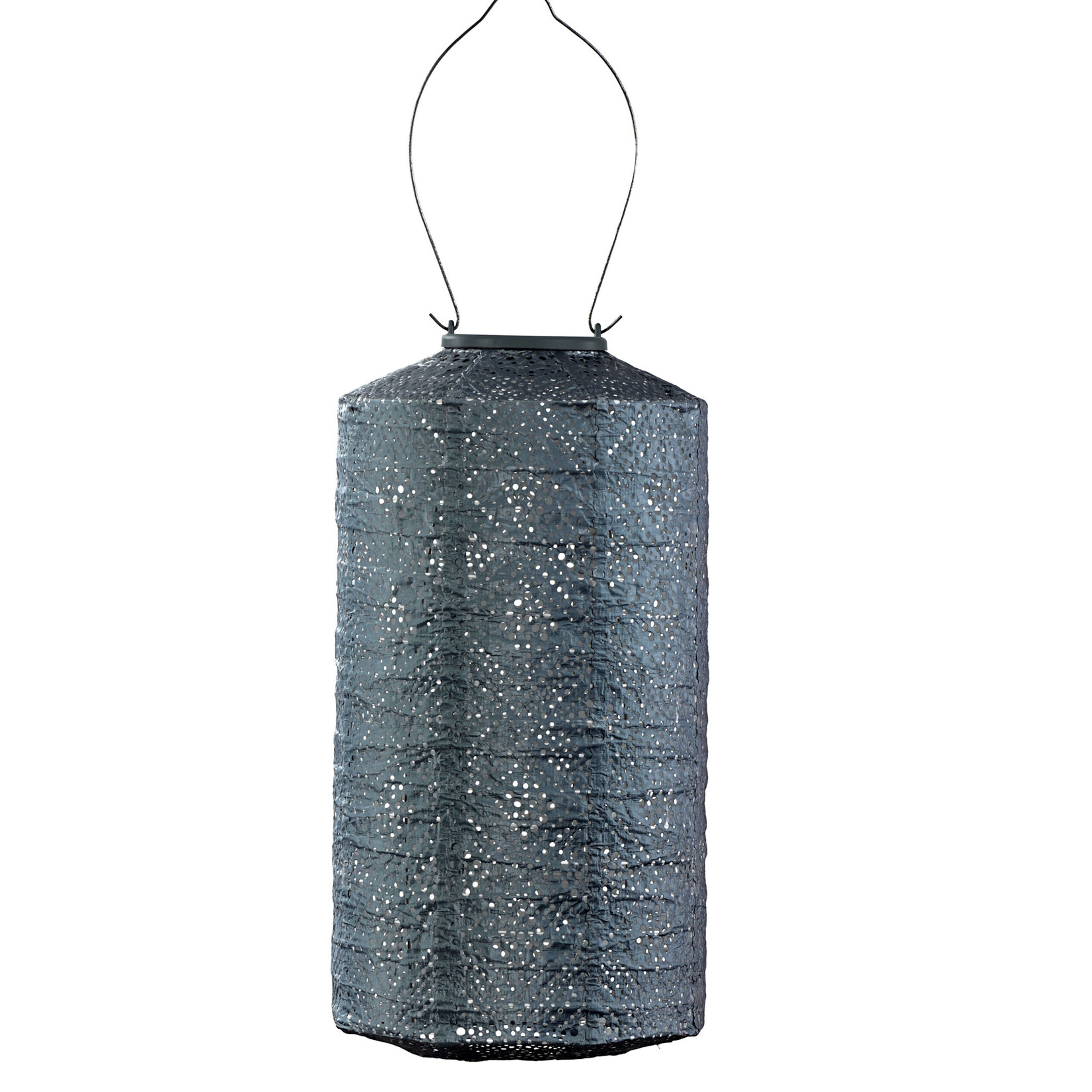 LUMIZ Lumiz Solar Lampion Paisley Cylinder 18cm Topaze grey blue