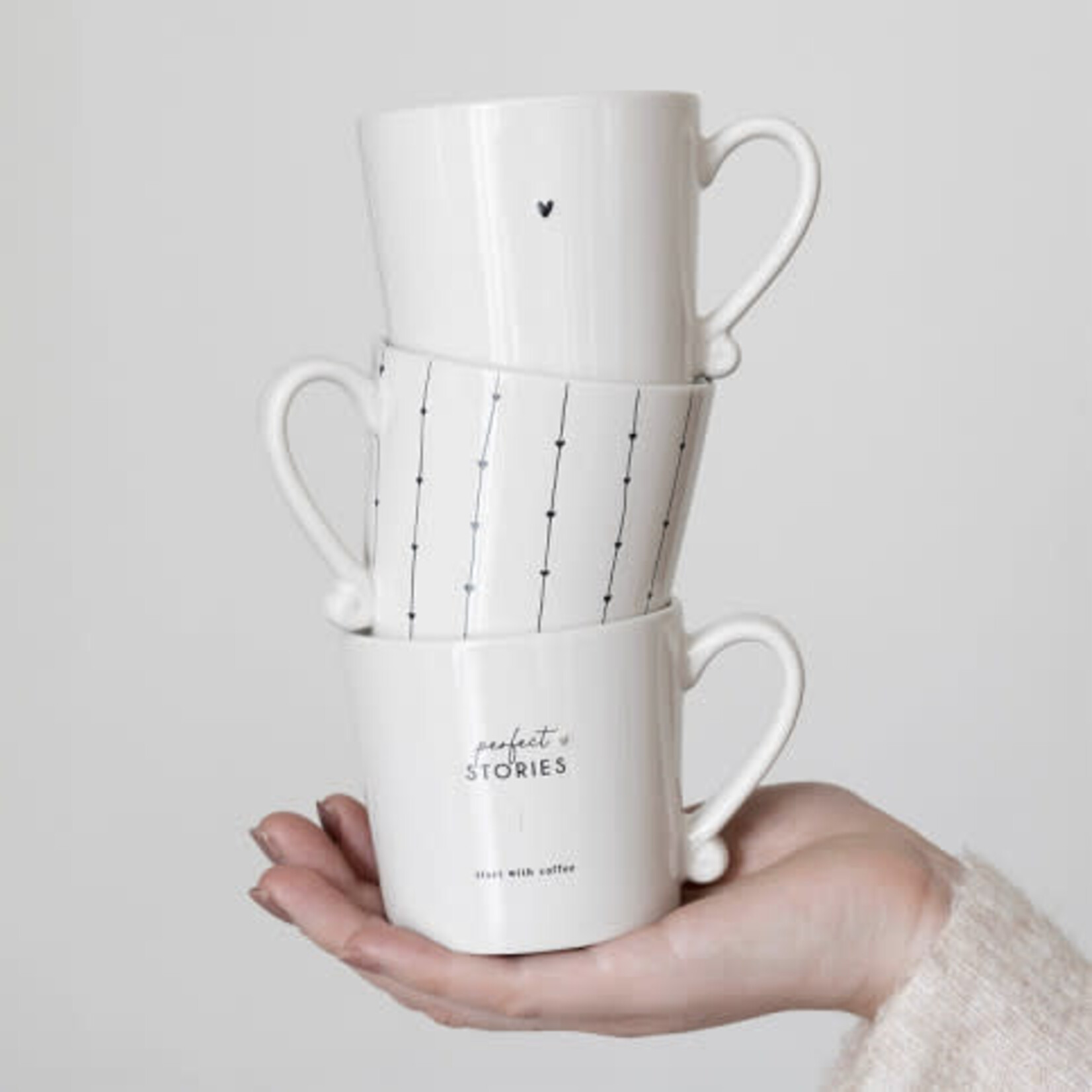 Bastion Collections Mug White/perfect stories  8x7 cm