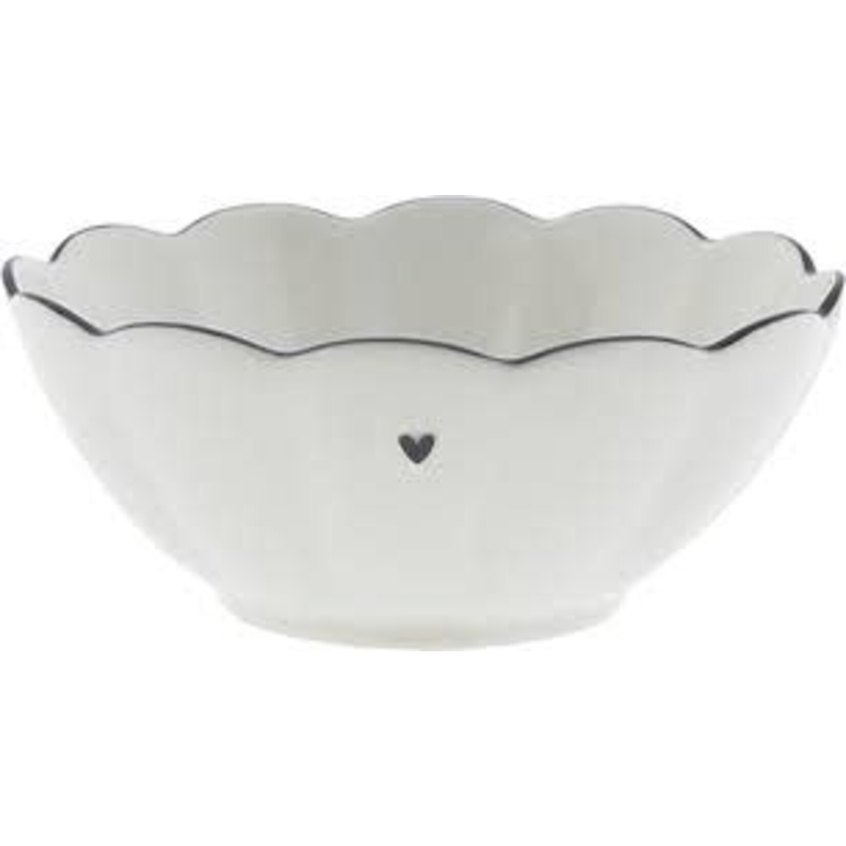 Bastion Collections Bowl sauce Ruffle heart in black