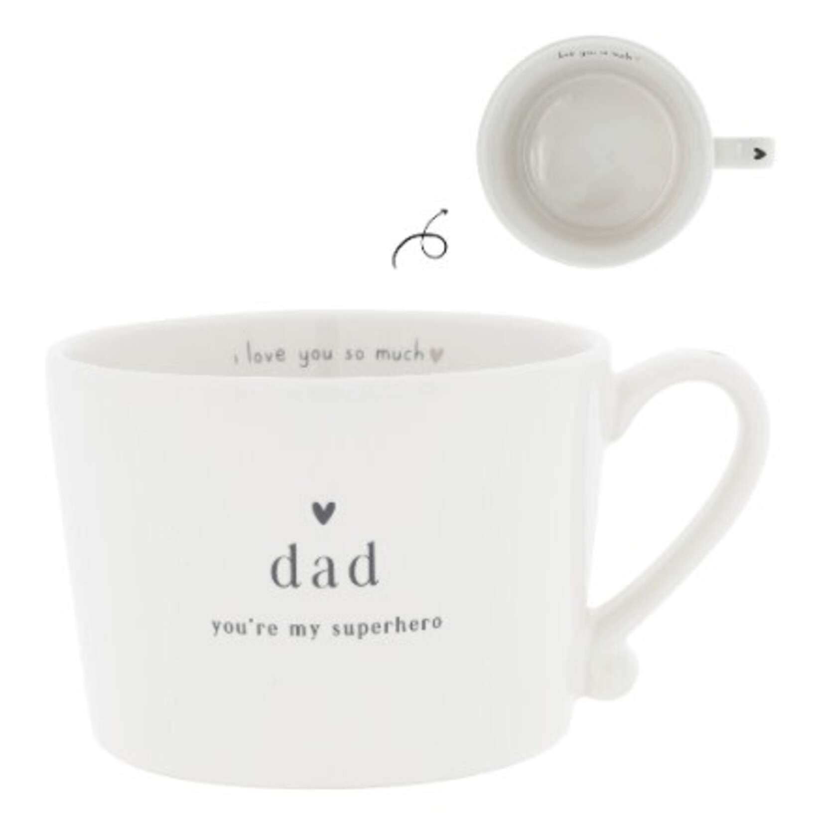 Bastion Collections Cup white Dad you're my super hero