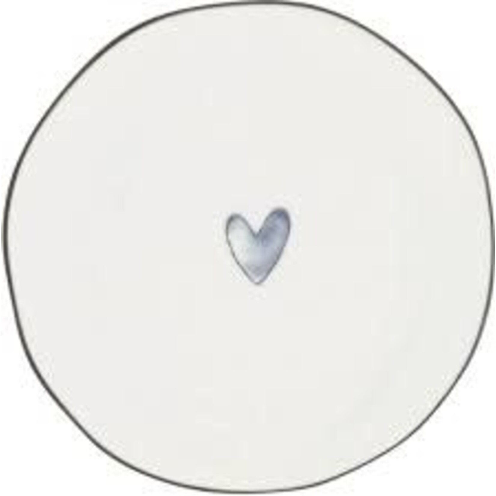 Bastion Collections Side plate Iris blue Heart