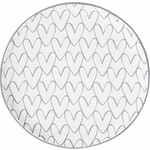 Bastion Collections Teatip WHite / Heart pattern in Grey 9 cm