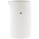 Bastion Collections Milk Jug white with Heart Relief