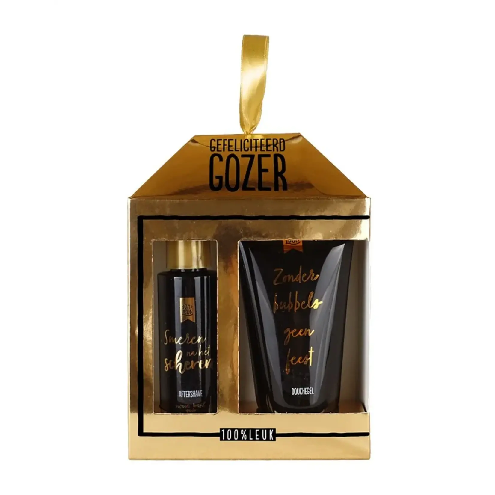 100% leuk Cadeauset - Gefeliciteerd gozer