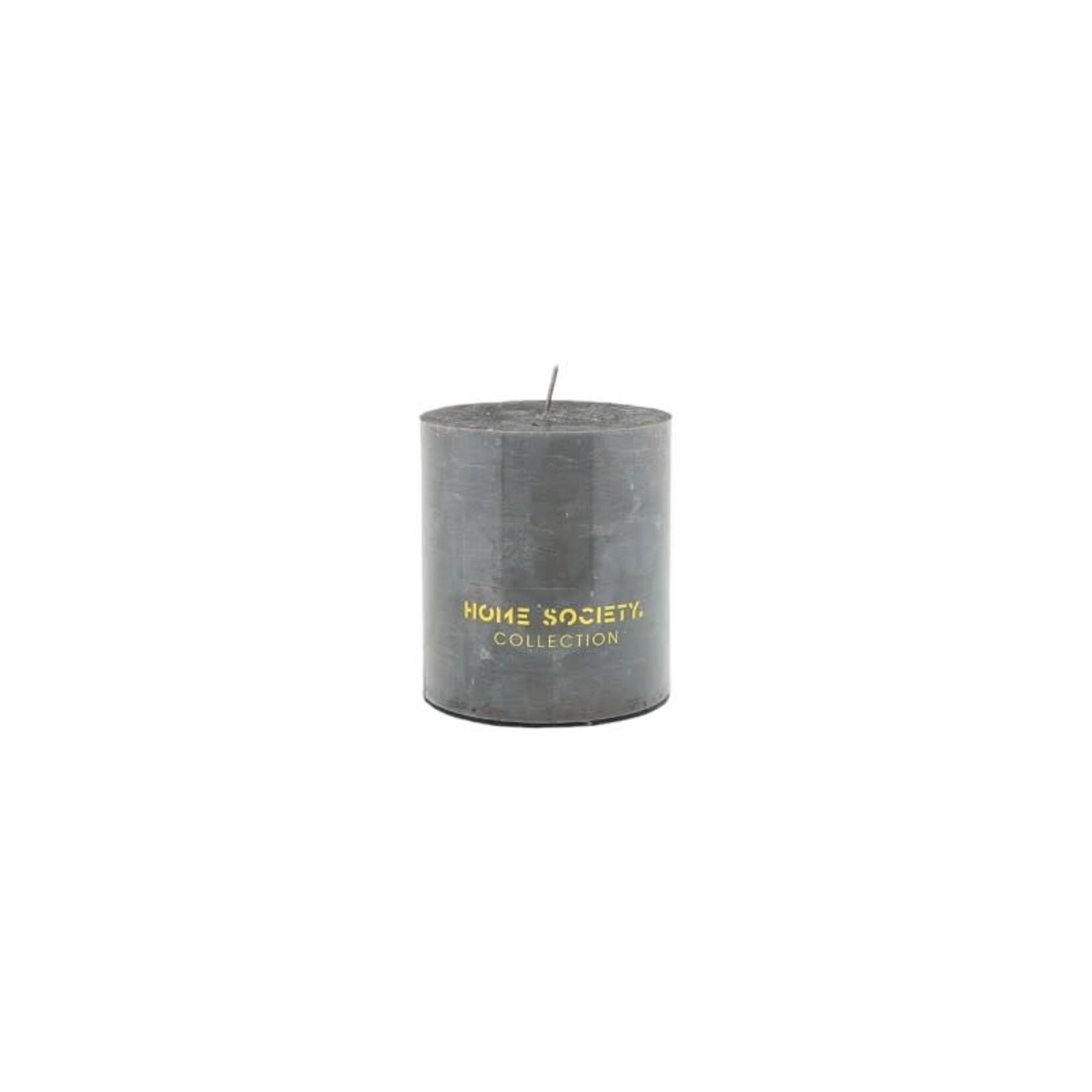 Home Society Pillar Candle 9x10cm BK