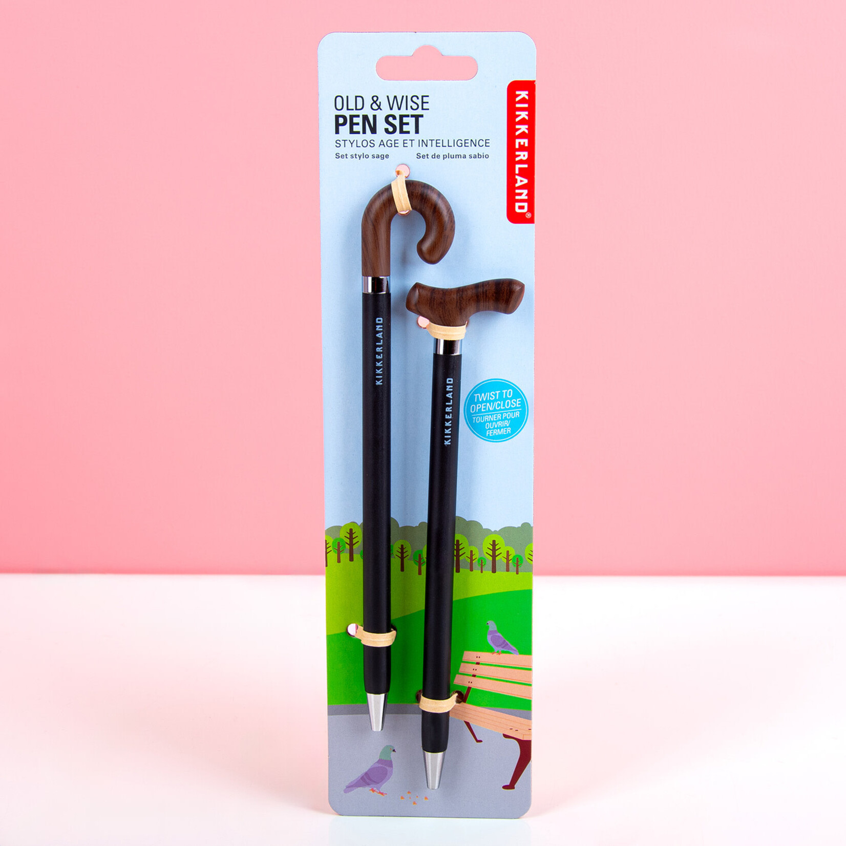 Kikkerland Old & Wise pen set