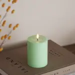Deluxe Homeart Mint LED Candle D: 7,5 * 10cm