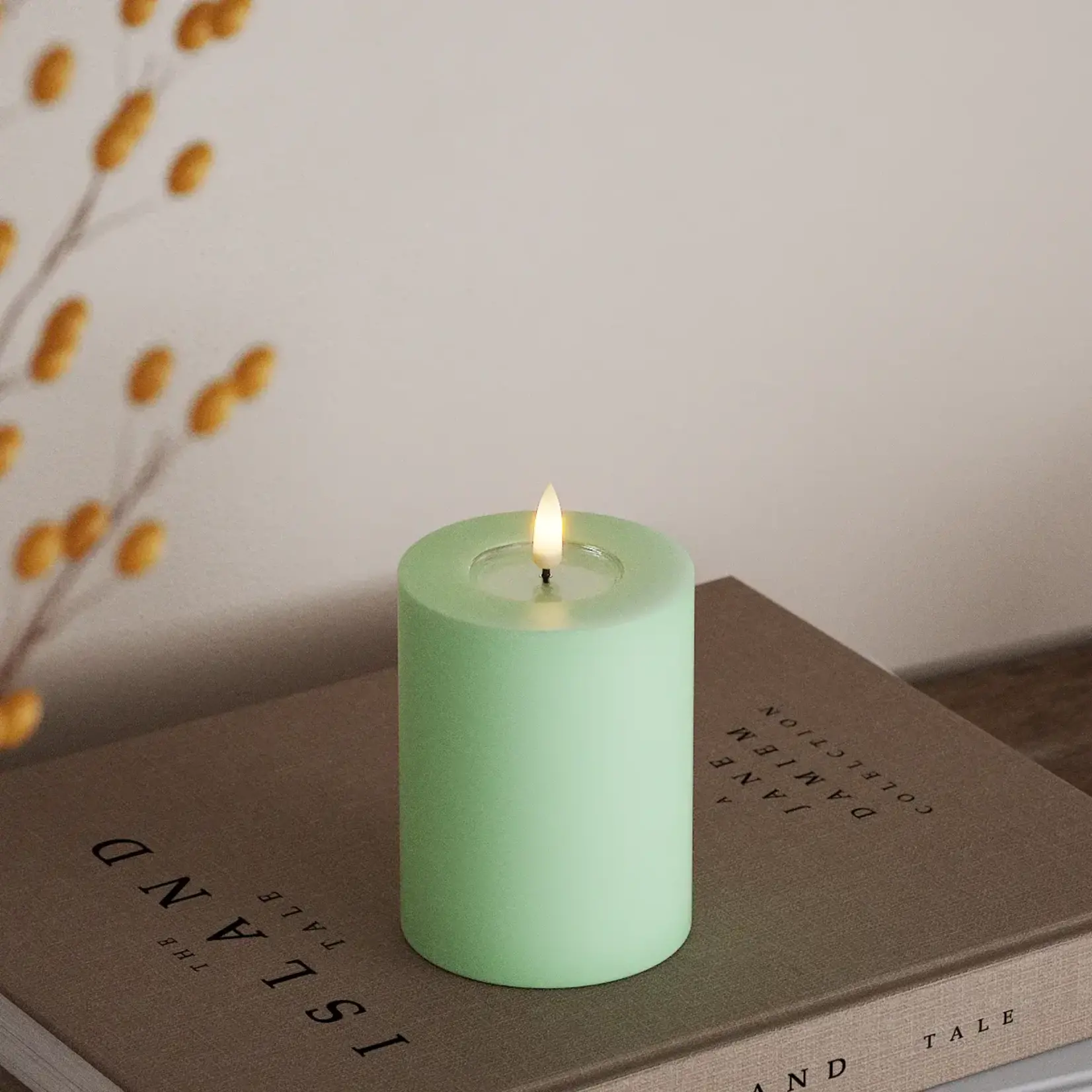 Deluxe Homeart Mint LED Candle D: 7,5 * 10cm van 15.99 voor