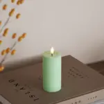 Deluxe Homeart Mint LED Candle D: 5 * 10cm