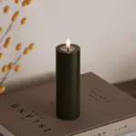 Deluxe Homeart Dark Green LED Candle D 5 * 15cm