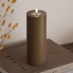 Deluxe Homeart Caramel LED Candle D 7.5*20cm