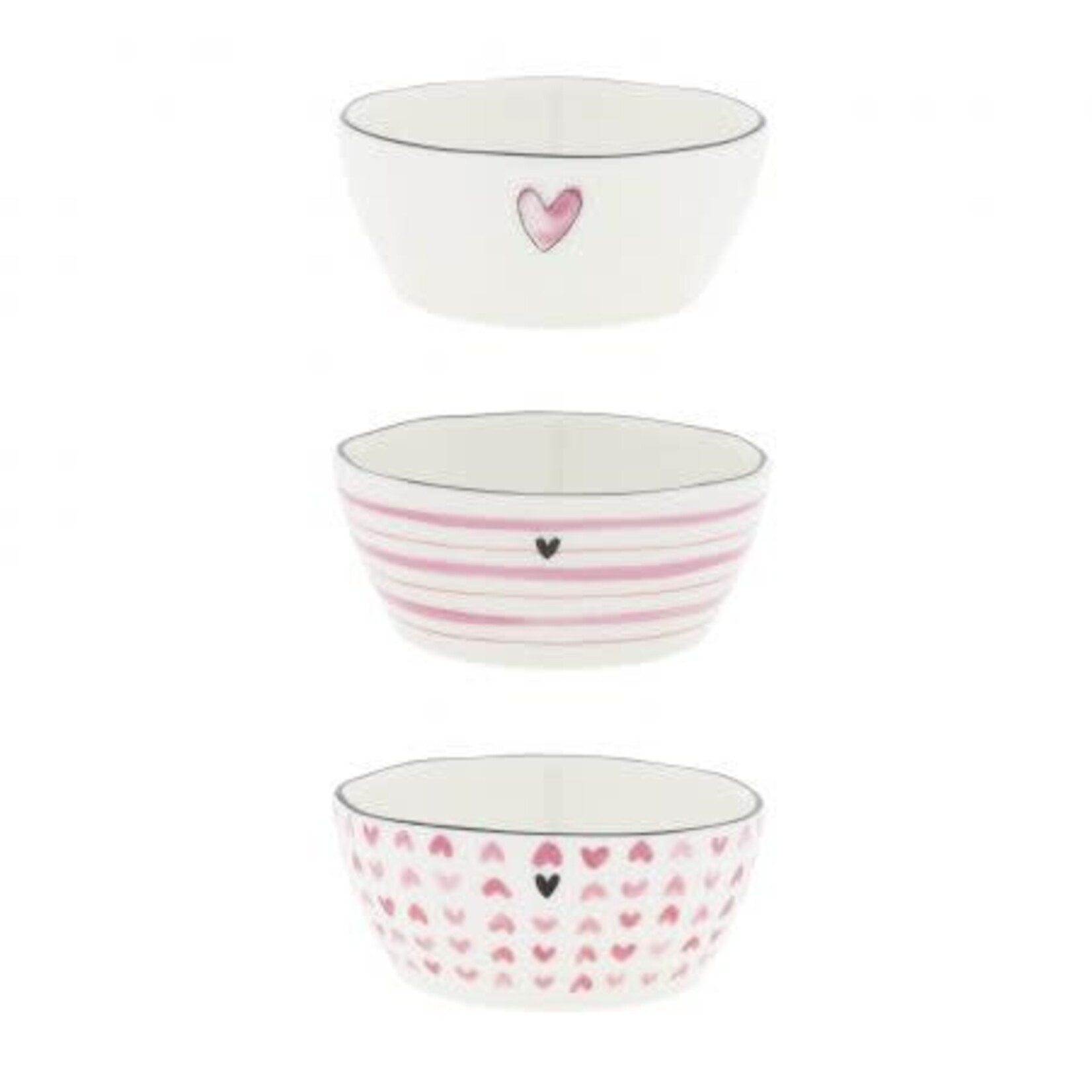 Bastion Collections Bowl sauce heart pink diverse soorten