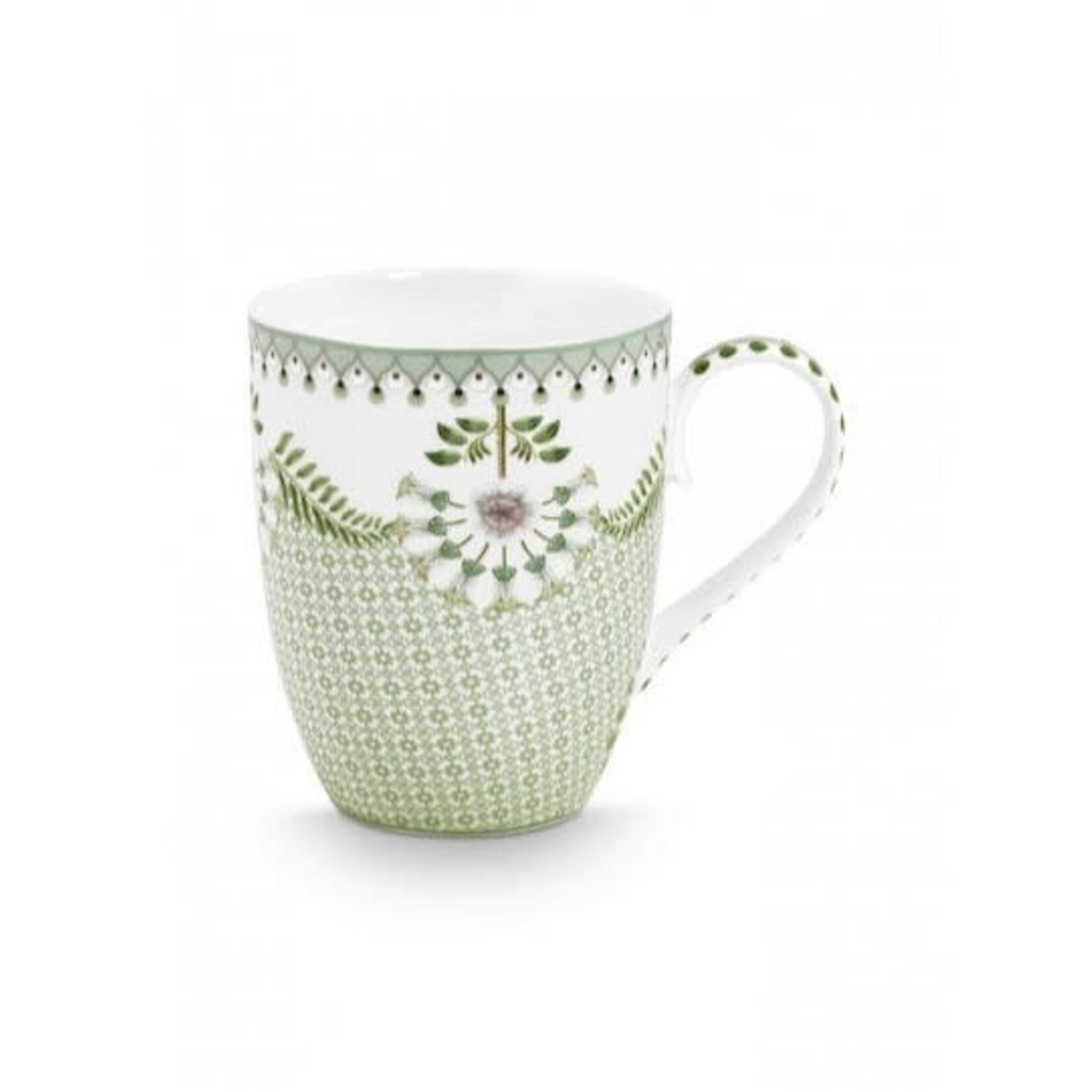 Pip Studio Lily & Lotus Mug Large Lily & Lotus Tiles Light Green 350 ml