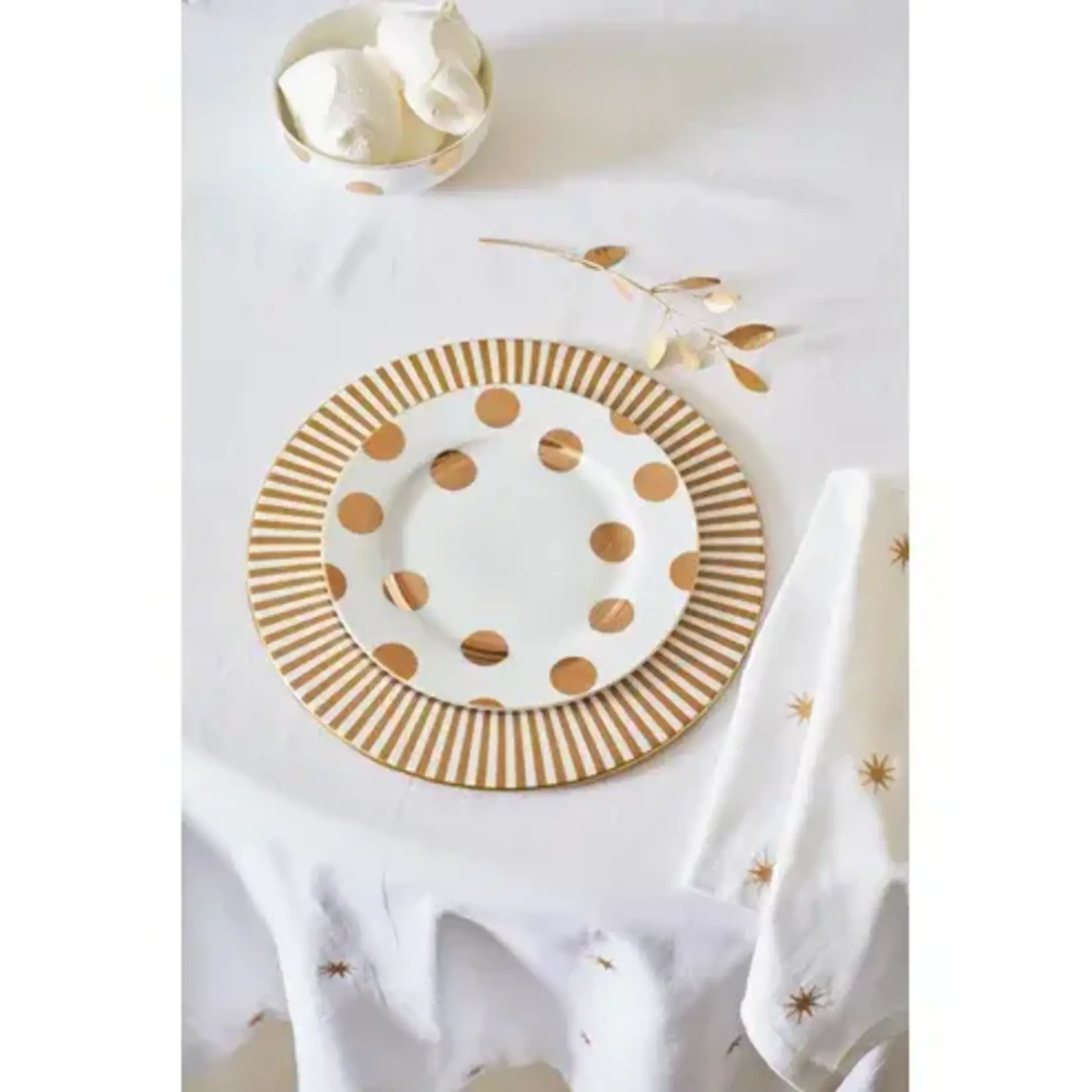 PIP Studio Pip  plate Dot Delight wit/goud 23cm