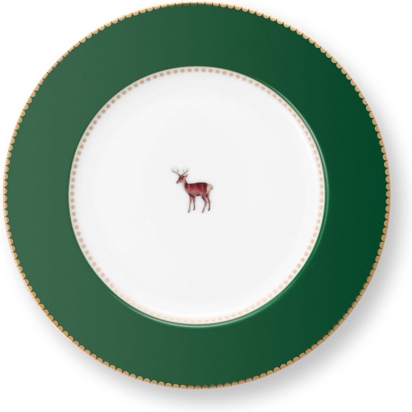 PIP Studio Pip Love Birds Plate Dark Green 17 cm