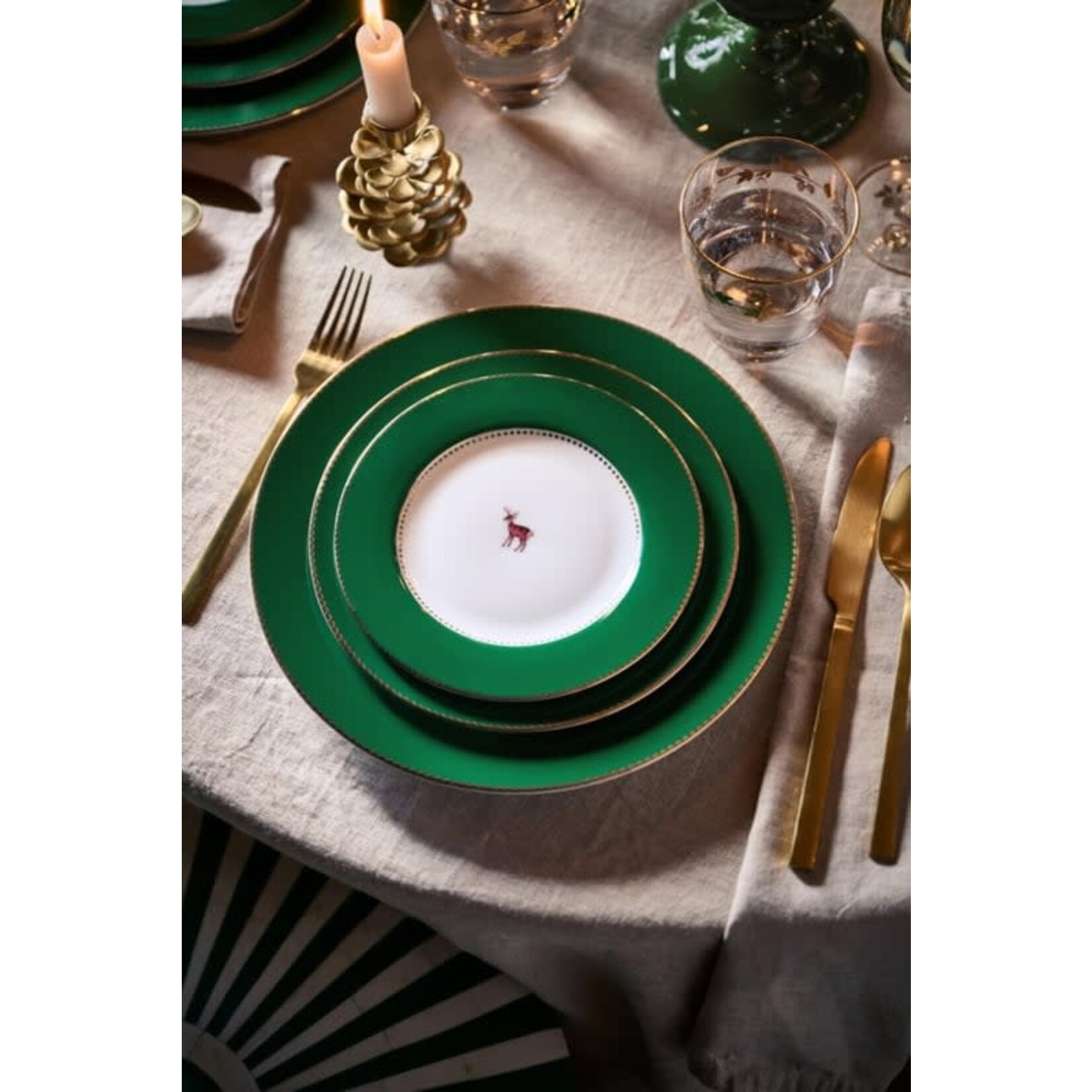 PIP Studio Pip Love Birds Plate Dark Green 17 cm