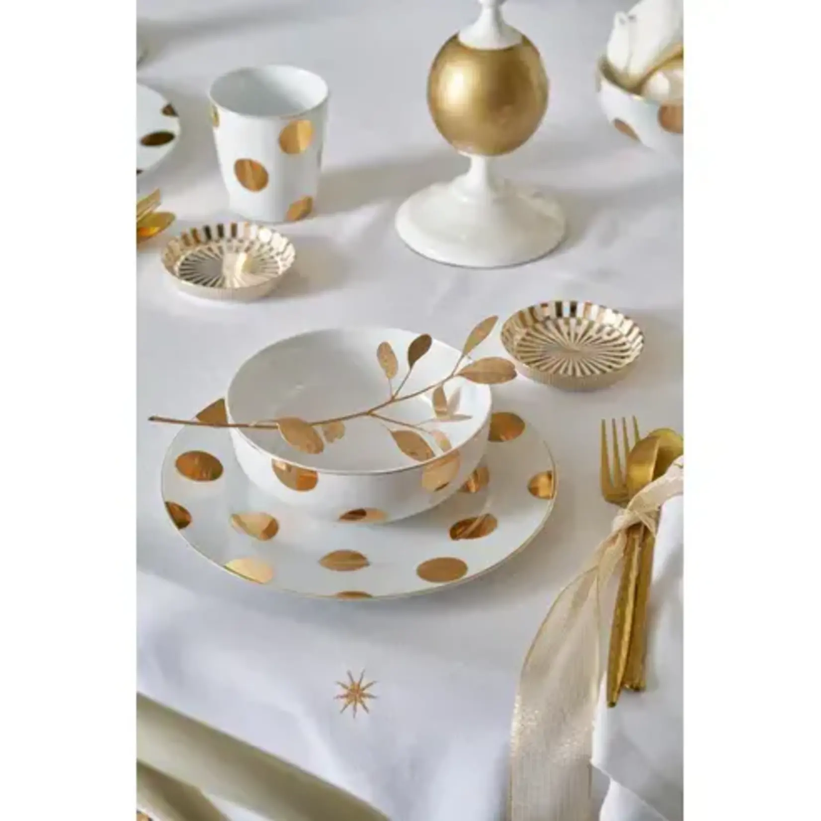 PIP Studio Pip Bowl Dot Delight wit/goud 15cm van 19,99 voor