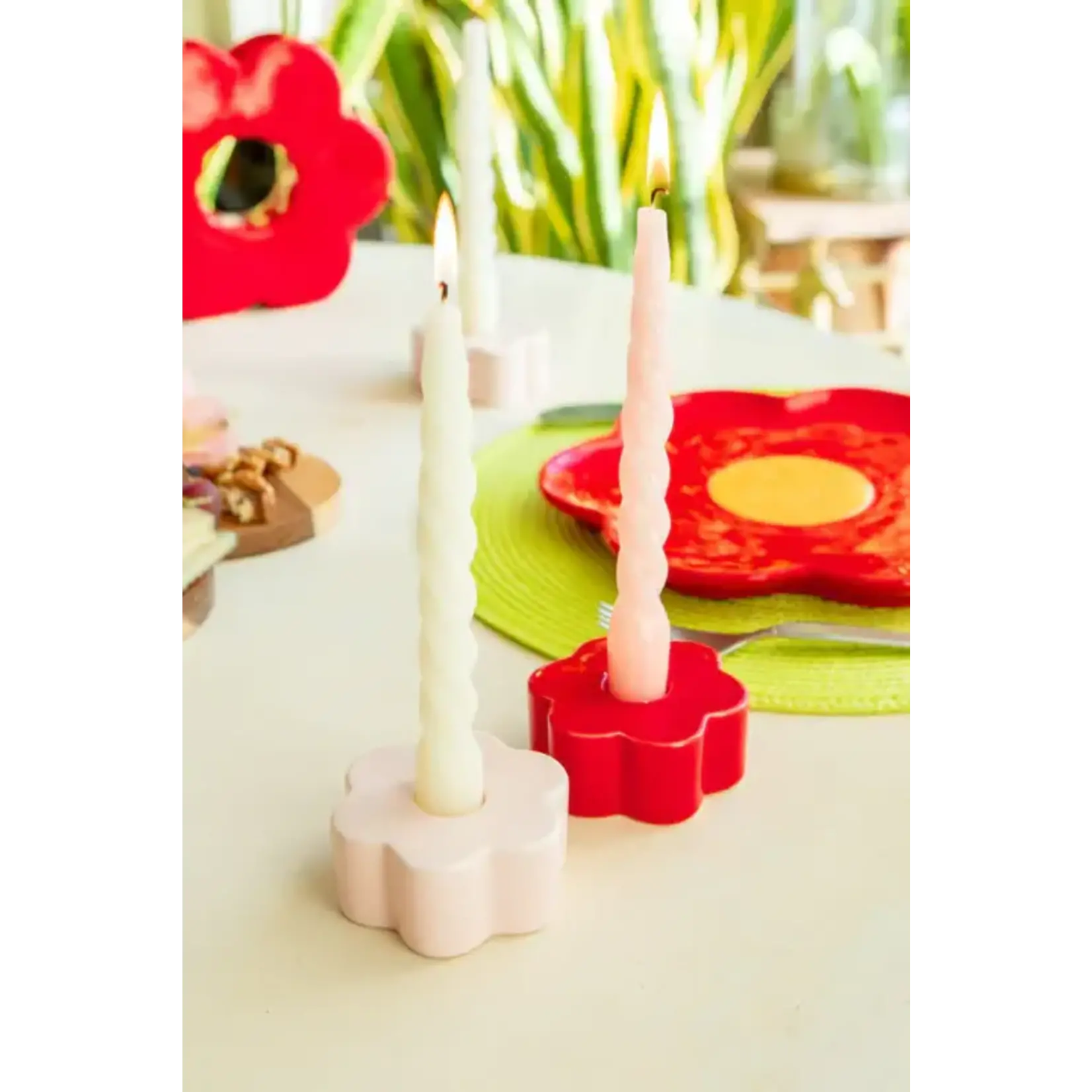 Doiy Doiy candleholder Daisy rood