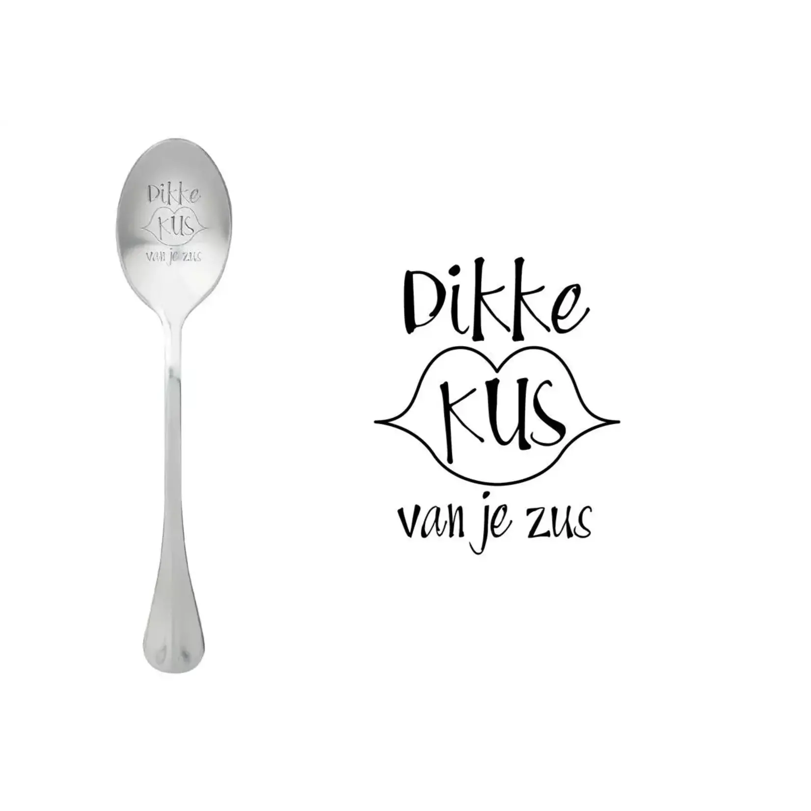 One message spoon Lepel Dikke kus van je zus