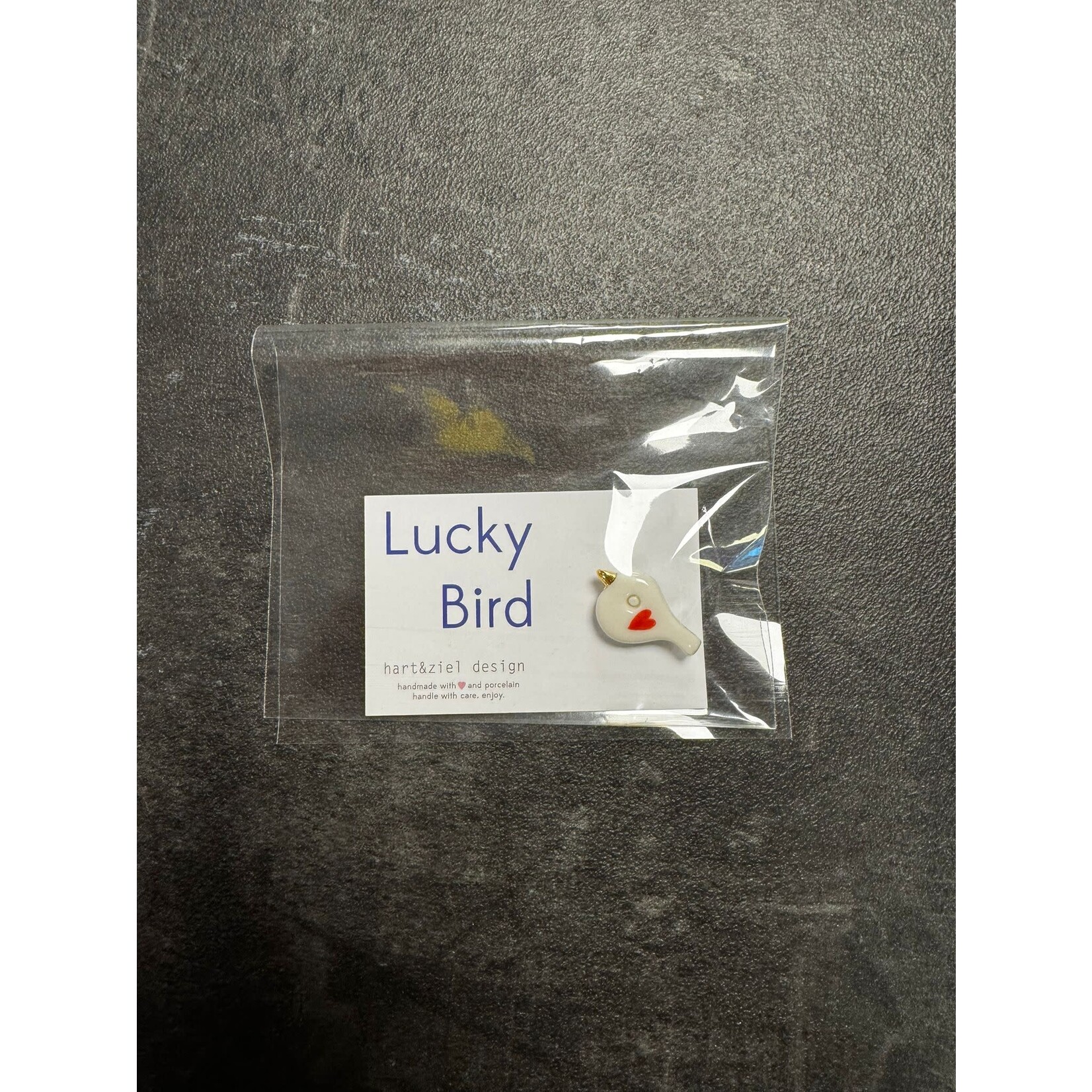 Hart en Ziel Design Lucky Bird porseleinen broche