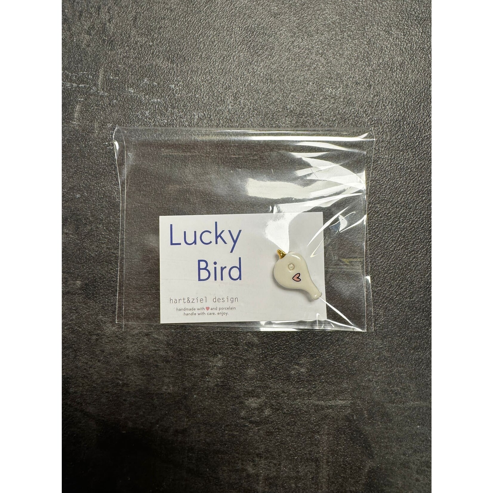 Hart en Ziel Design Lucky Bird porseleinen broche
