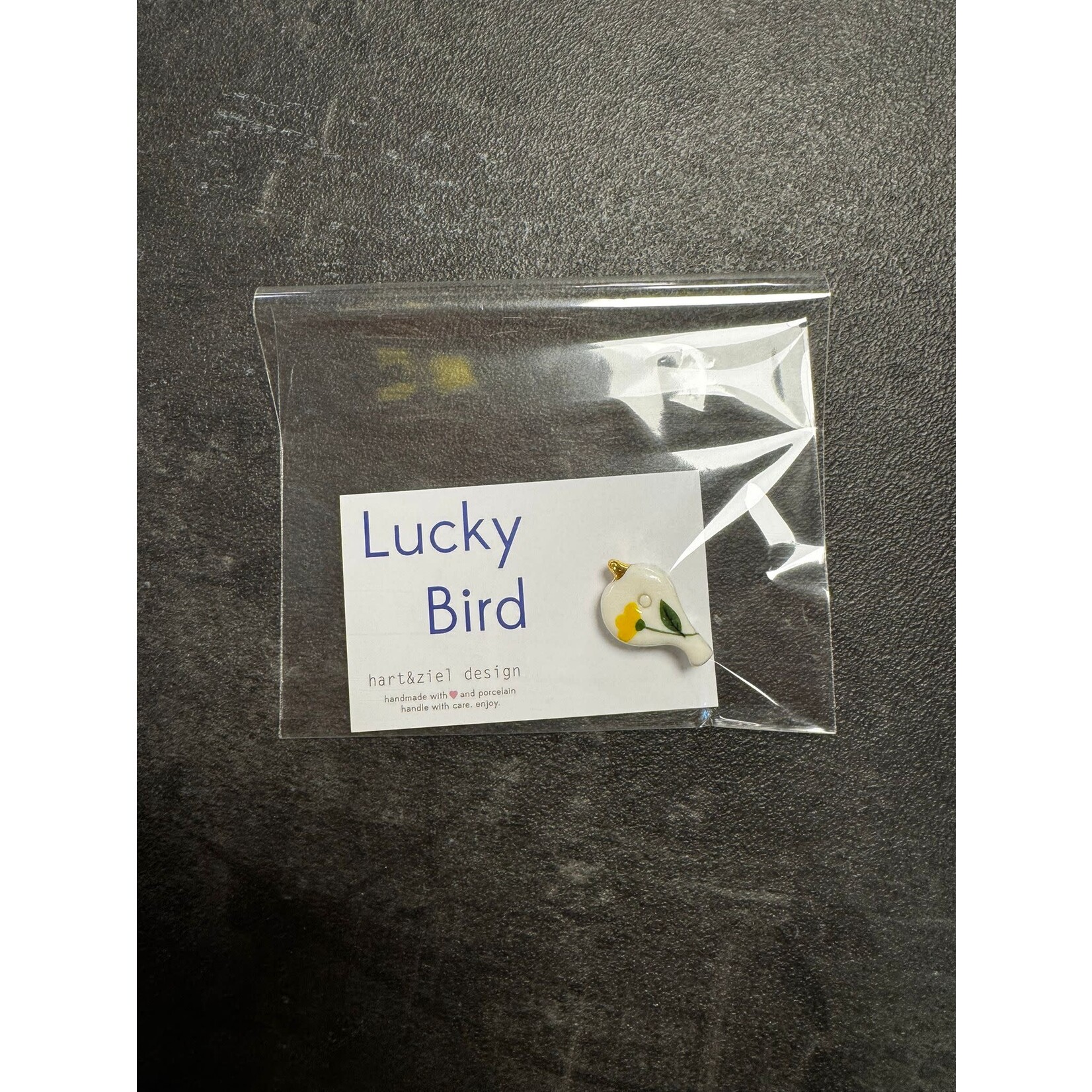 Hart en Ziel Design Lucky Bird porseleinen broche
