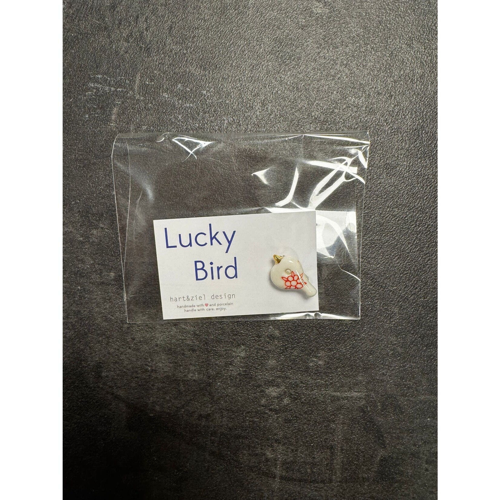 Hart en Ziel Design Lucky Bird porseleinen broche