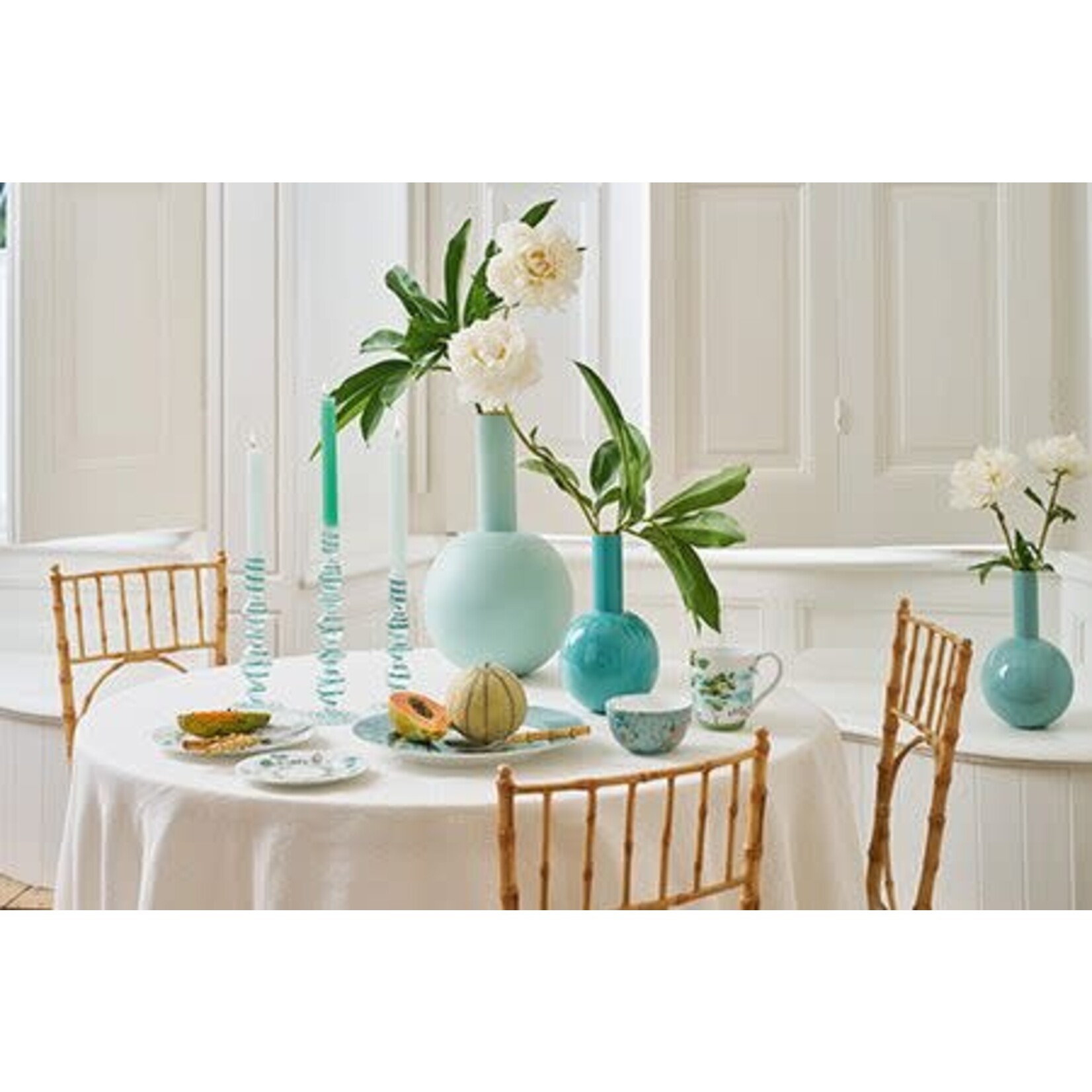 PIP Studio Vase Metal Medium Blue 19x33cm