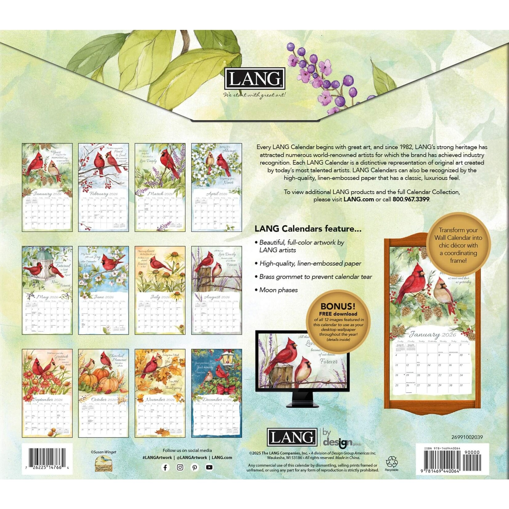 LANG 2026 LANG Calender A Year Of Remembrance