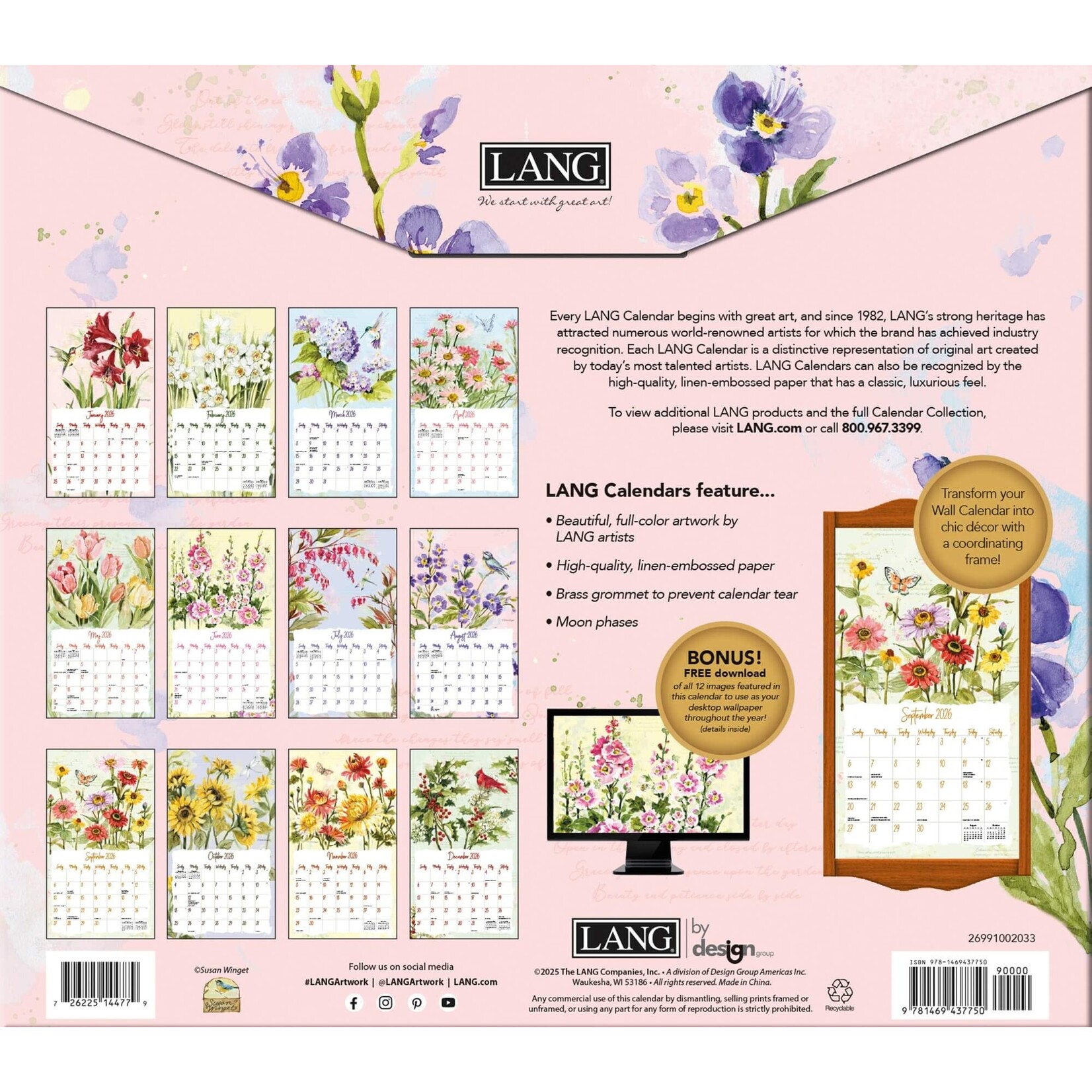 LANG 2026 LANG Calender Eden